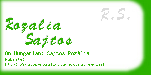 rozalia sajtos business card